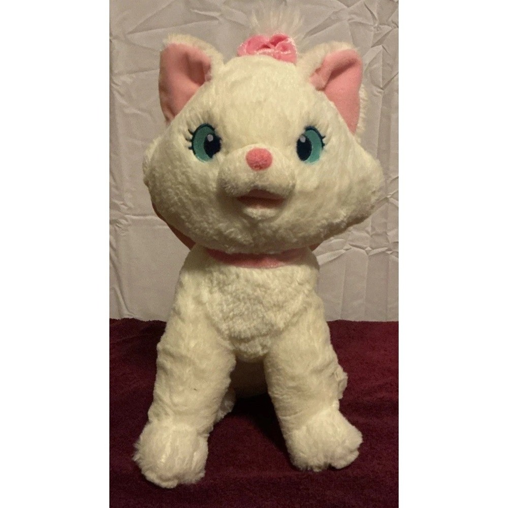 Disney Store Aristocats Marie Plush White Cat Stuffed Animal Toy 12" Kitten Bow